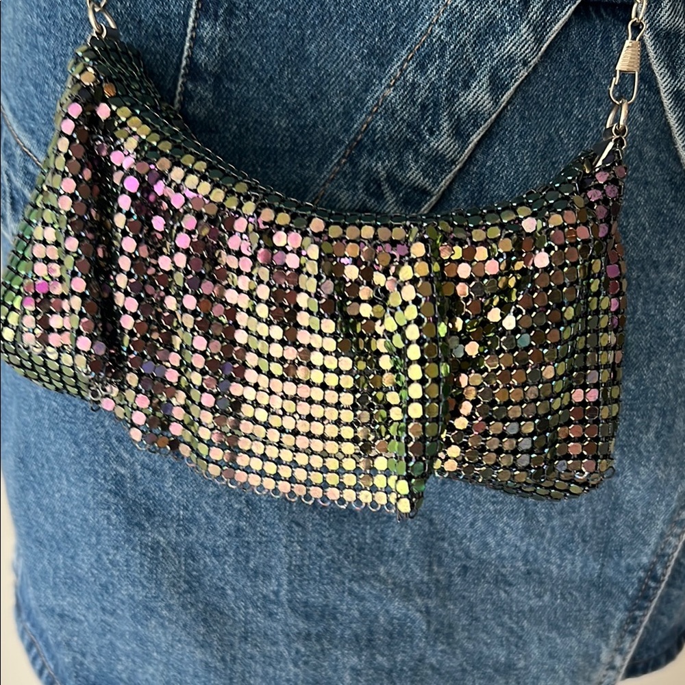 Pixie-Mood Iridescent Sequin Ruffle Mini Crossbod… - image 2